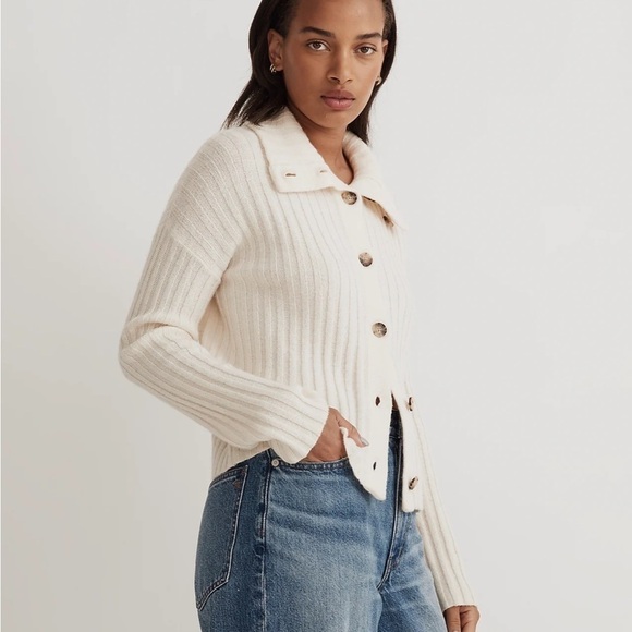 Madewell Oversize-Collar Cardigan Sweater - Picture 1 of 9